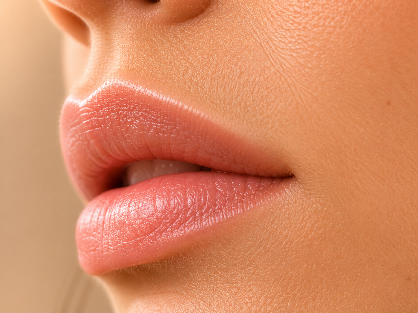 Natürliche, harmonische Lippenkontur nach Hylase-Korrektur